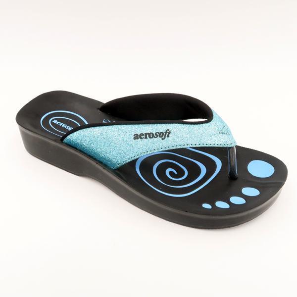 Sandaler Aerosoft model A0825 m. glimmer (Tyrkis)