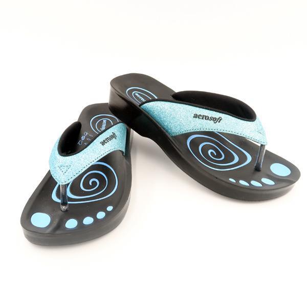 Sandaler Aerosoft model A0825 m. glimmer (Tyrkis)