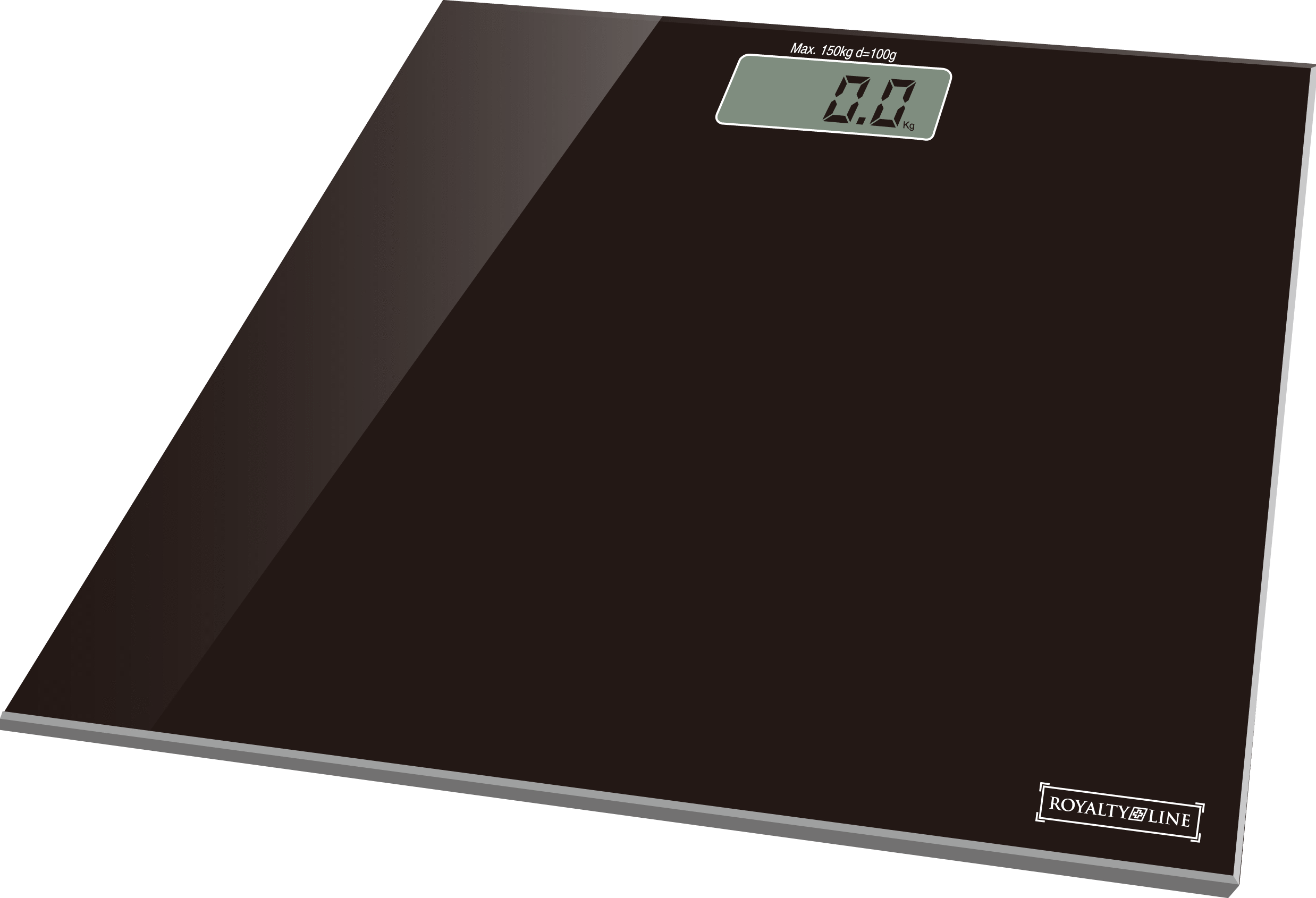 Personenwaage aus gehärtetem Glas (150 kg) Schwarz - Elektronisch