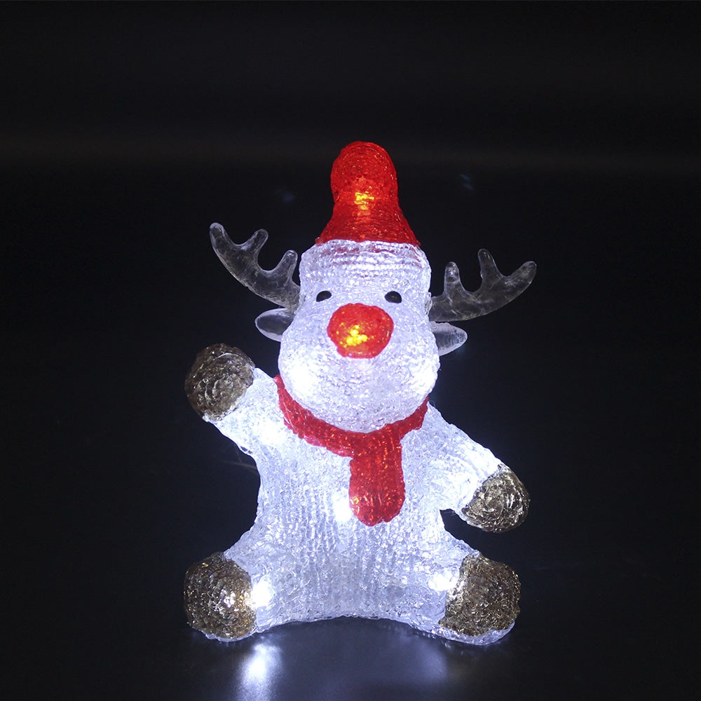Rentier Akryl - Höhe 20 cm mit LED-Licht