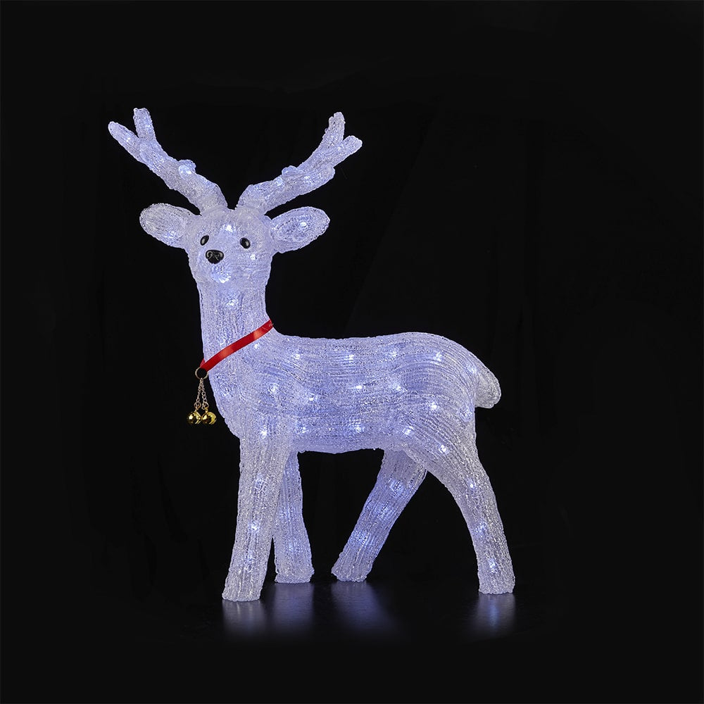 Rentier Akryl - Höhe 57 cm mit LED-Licht