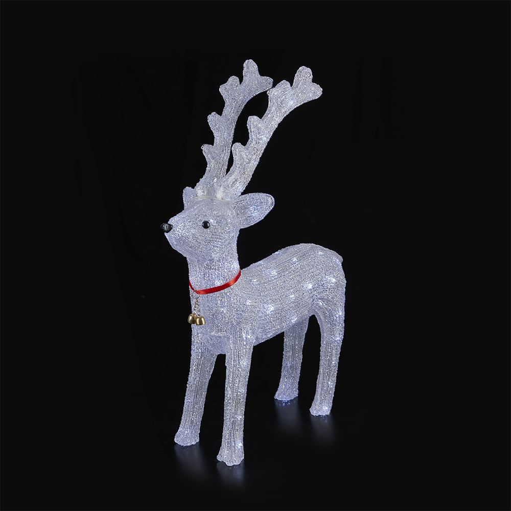 Rentier Akryl - Höhe 64 cm mit LED-Licht