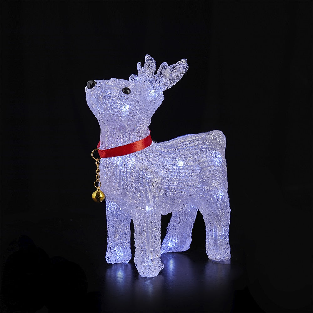 Rentier Akryl - Höhe 22 cm mit LED-Licht