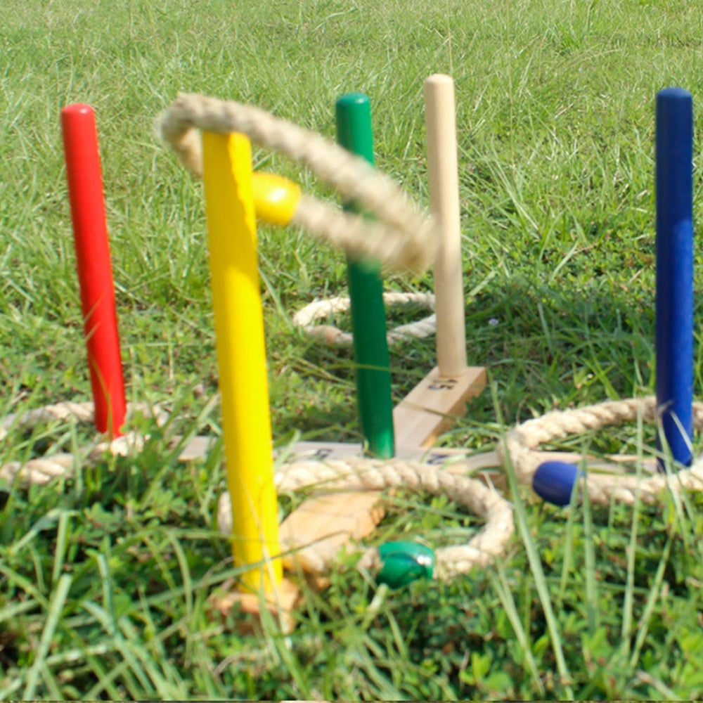 Ringwurfspiel aus Holz inkl. 5 Ringen
