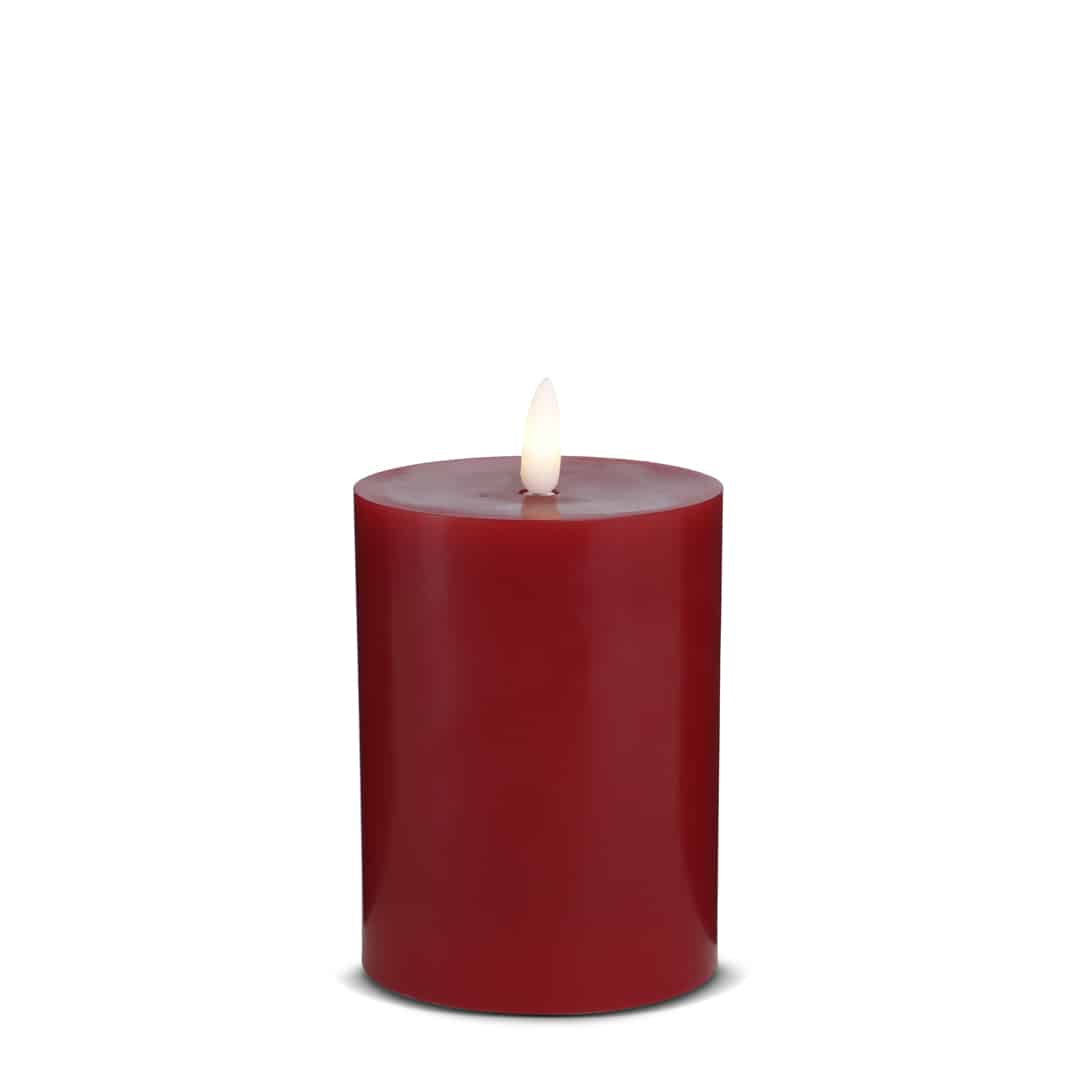 LED-Kerze mit realistisch bewegter Flamme 7,5x12,5cm