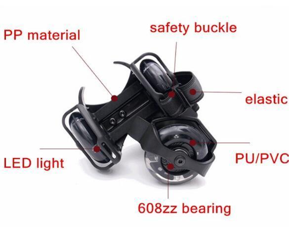 Rolle für Schuhe mit Blitzeffekt (LED-Licht)