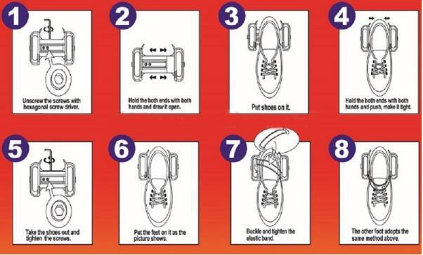 Rolle für Schuhe mit Blitzeffekt (LED-Licht)