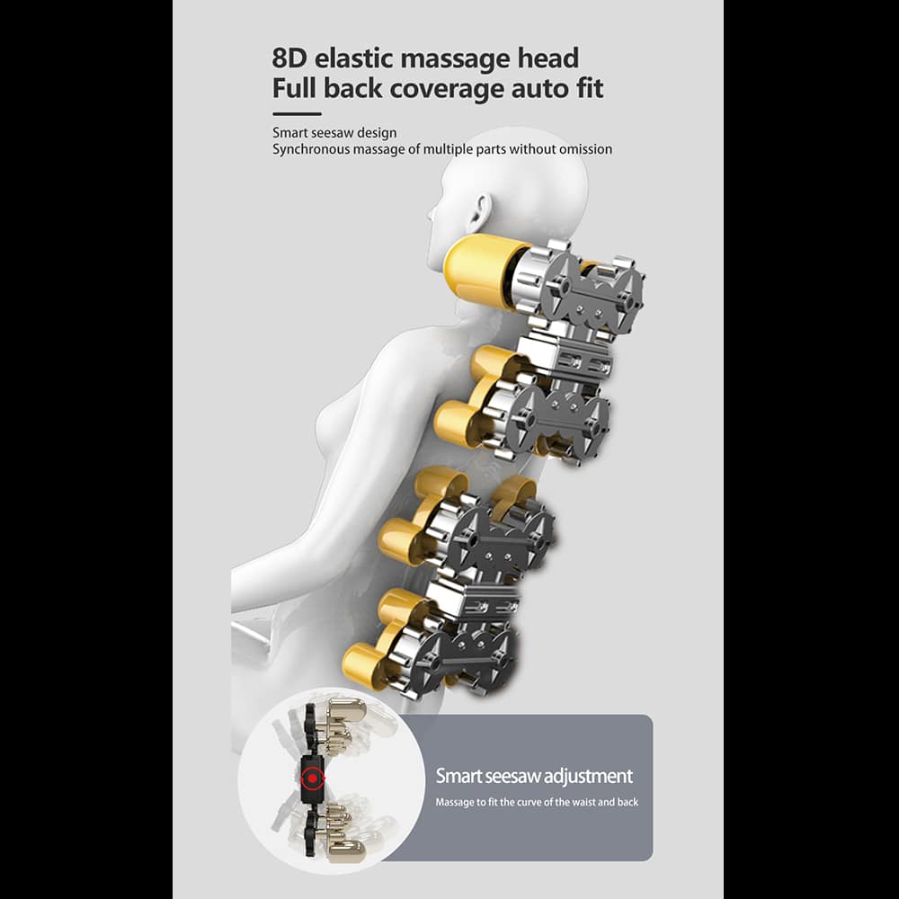 Massagesessel 8D mit Zero Gravity und Wärmetherapie