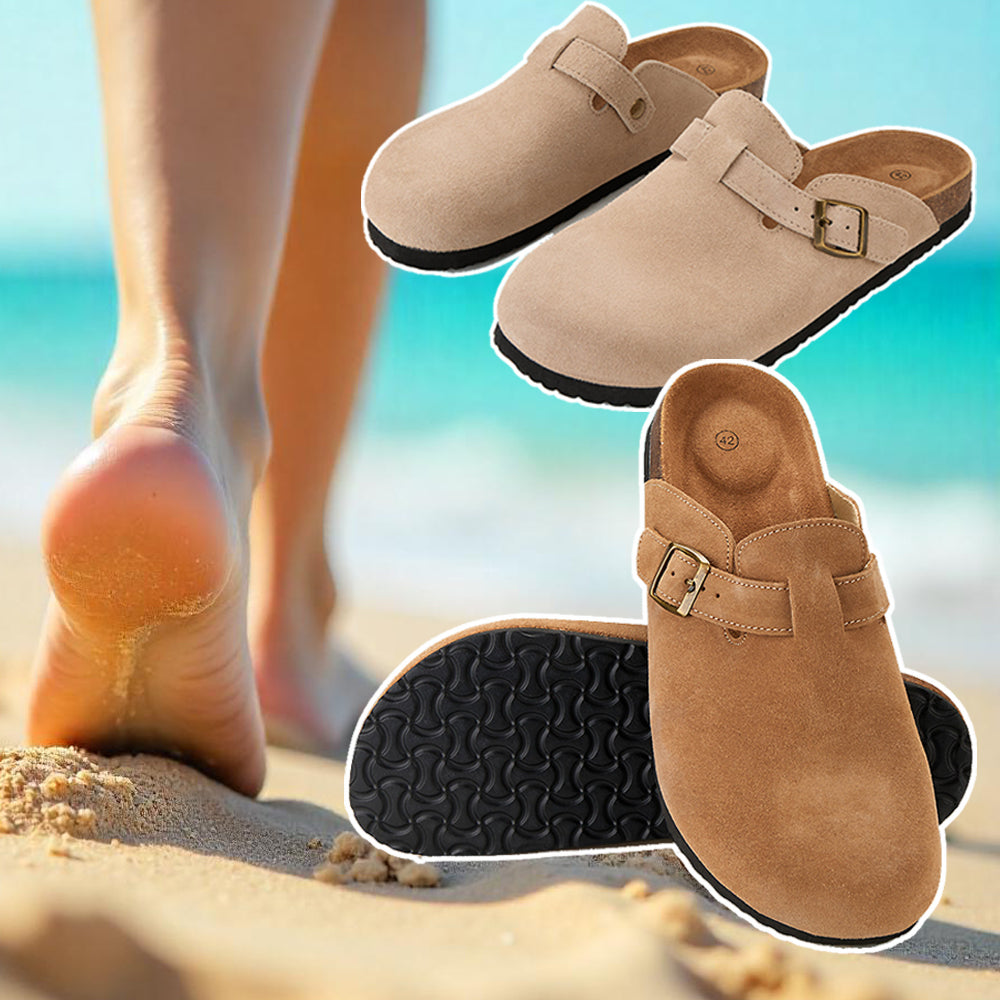 Komfort und Stil in einem – Klassische Korksandalen mit geschlossener Spitze