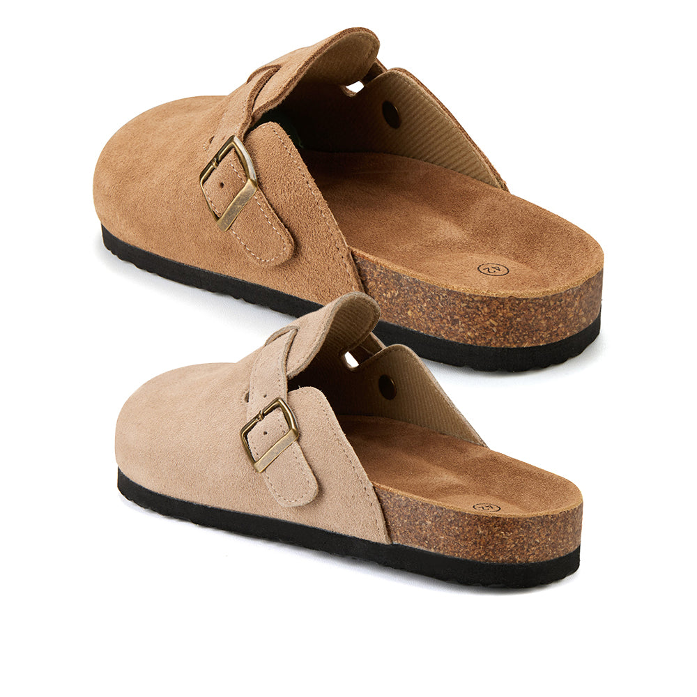 Komfort und Stil in einem – Klassische Korksandalen mit geschlossener Spitze