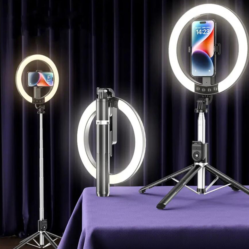 LED-Ringlicht mit Stativ und Fernbedienung