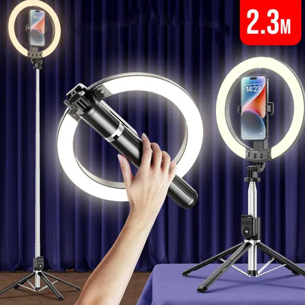 LED-Ringlicht mit Stativ und Fernbedienung
