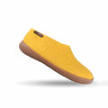 Wollhausschuhe(100% reine Wolle) - Model Curry Gelb mit Gummisohle