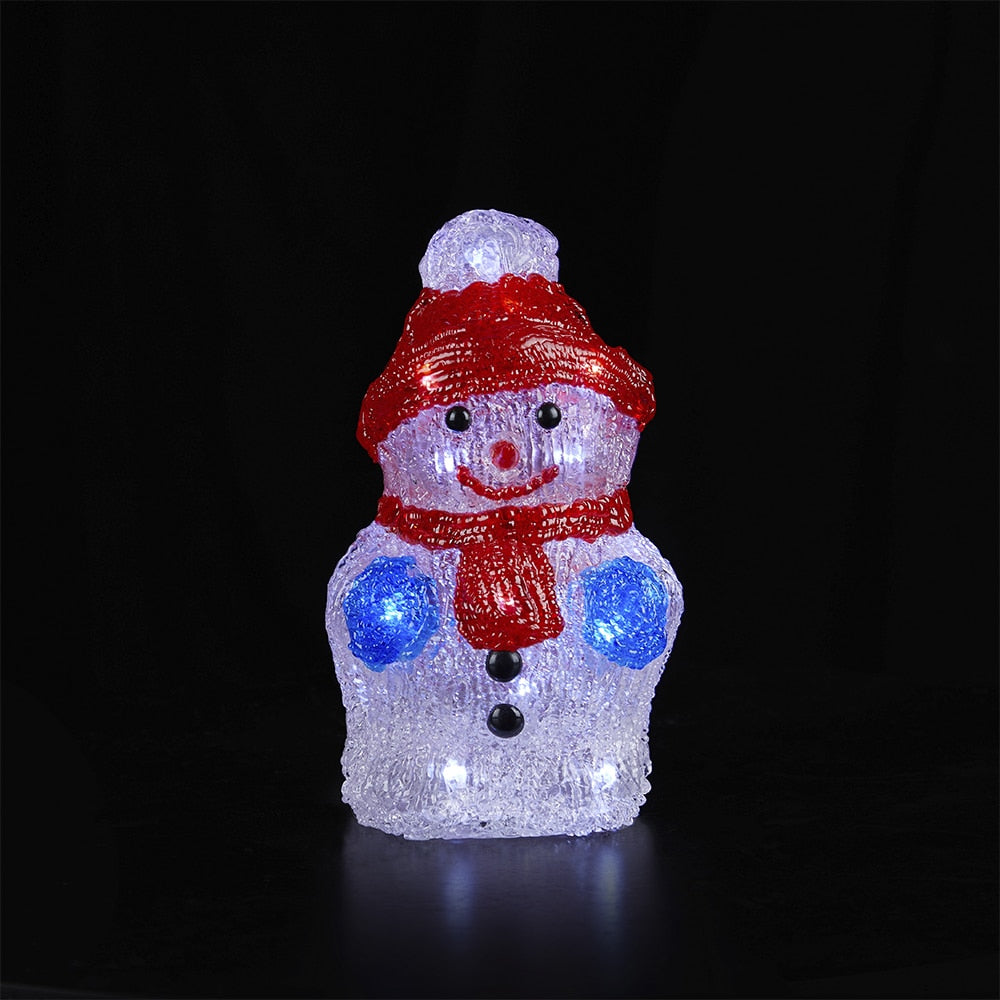 Schneemann Acryl - Höhe 21 cm mit LED-Licht
