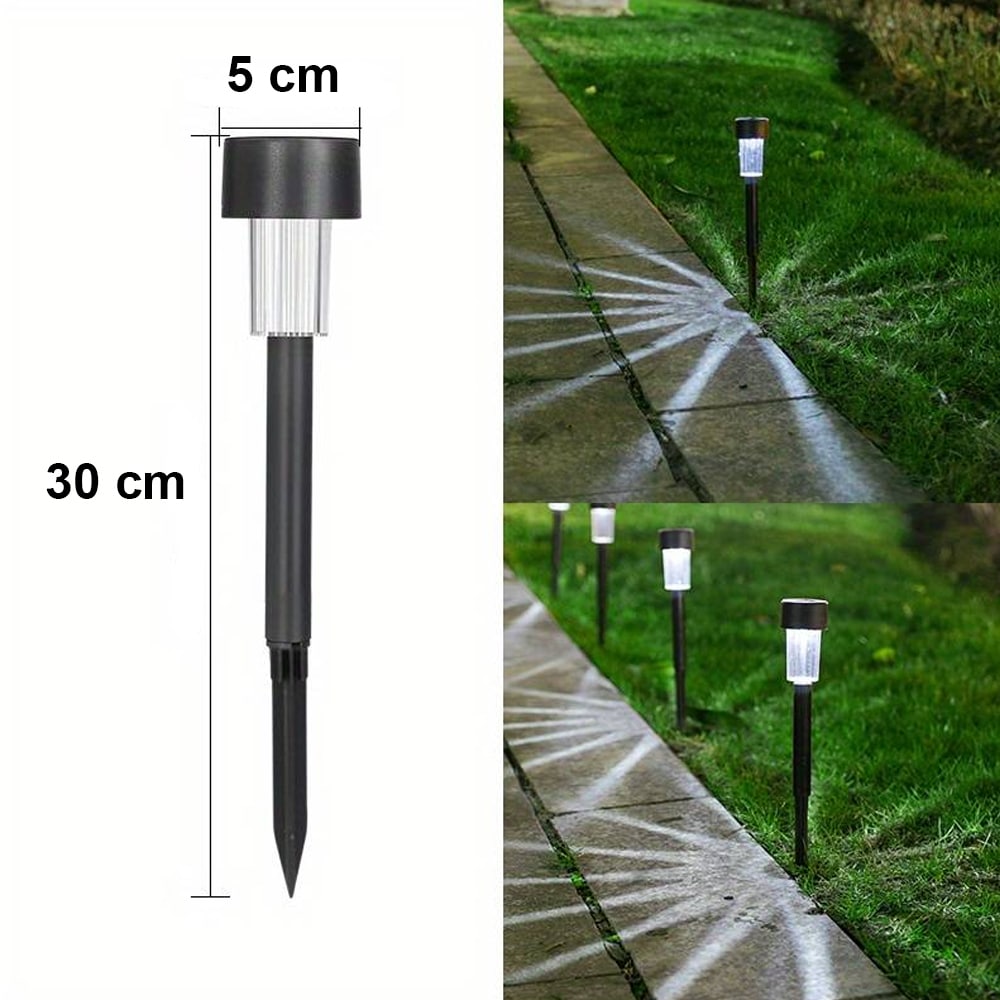LED-Solarzellenlampen auf Spießen - Schwarz 10 Stk.