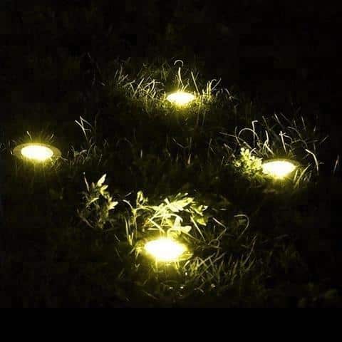 Solarzellen-LED-Spot für den Garten mit Spieß (4 Stk.)