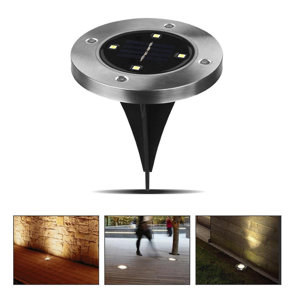 Solarzellen-LED-Spot für den Garten mit Spieß (4 Stk.)