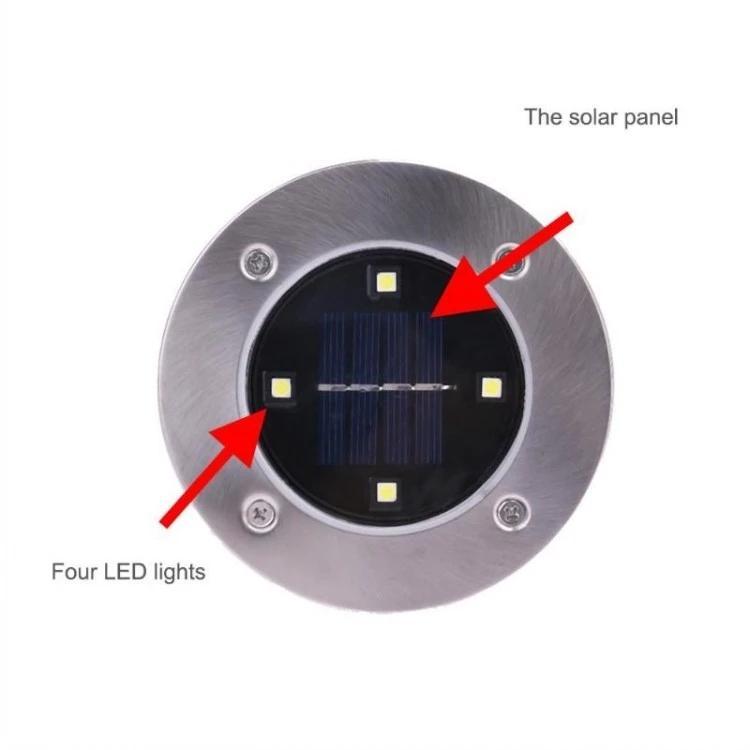 Solarzellen-LED-Spot für den Garten mit Spieß (4 Stk.)