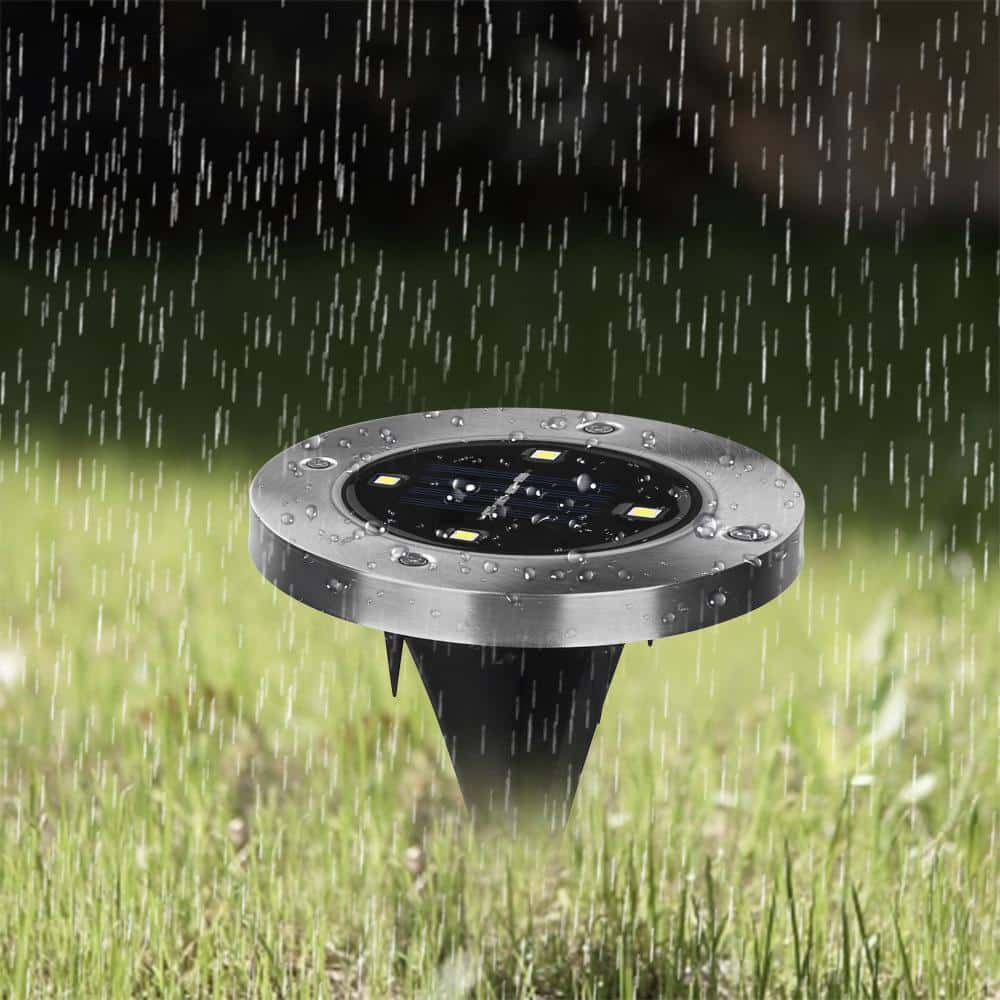 Solarzellen-LED-Spot für den Garten mit Spieß (4 Stk.)