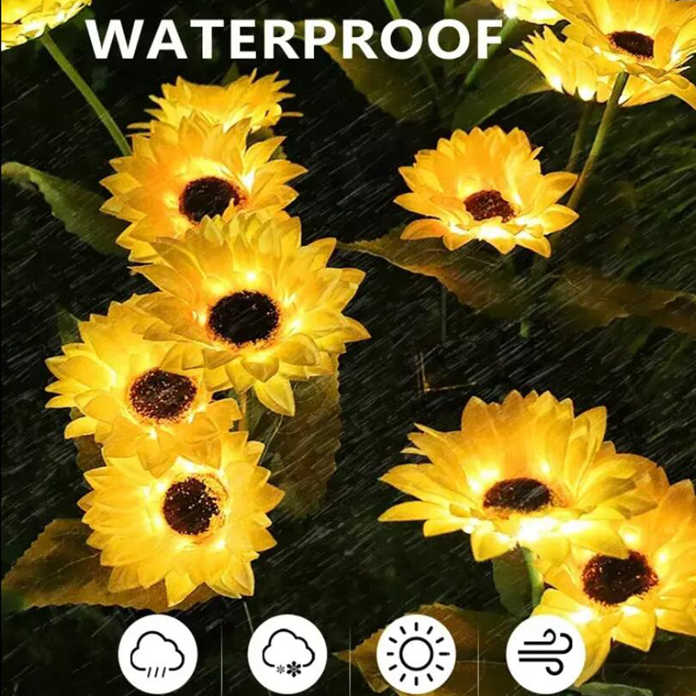 Solar-Sonnenblumen-Gartenlampe 80 cm