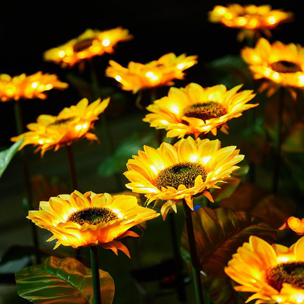 Solar-Sonnenblumen-Gartenlampe 78 cm