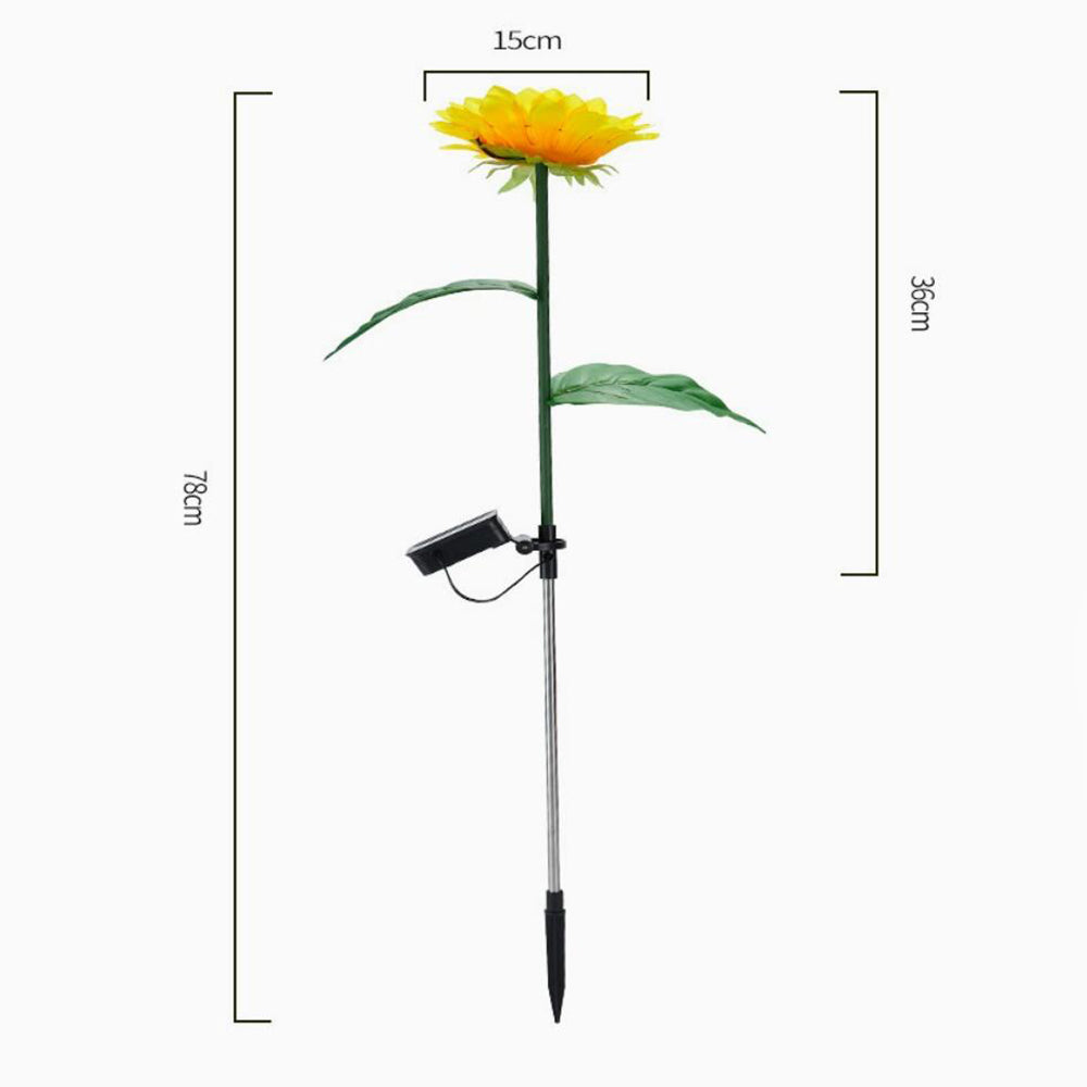Solar-Sonnenblumen-Gartenlampe 78 cm