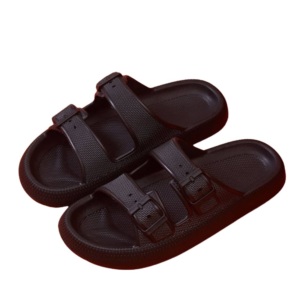 Stilvolle & bequeme Hausschuhe mit Schnalle für Damen/Herren - weitere Farben -