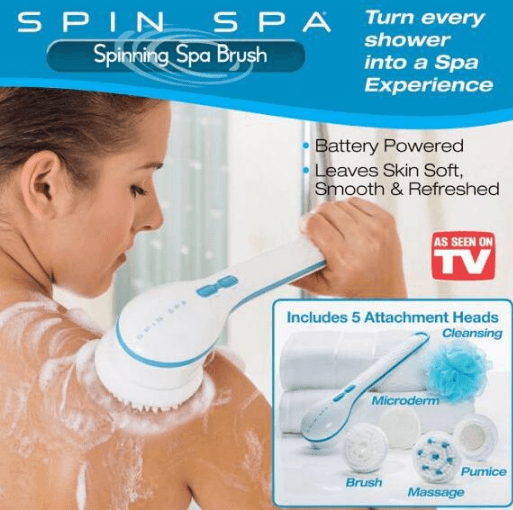 Spin Spa Elektrische Schrubb- und Massagebürste inkl. 5 Bürstenköpfe