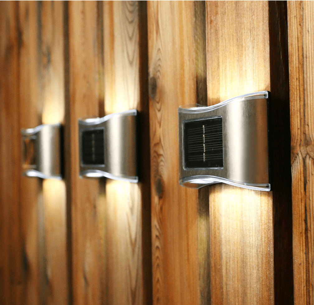 Edelstahl-LED-Solarzellen-Wandleuchte (Up-Downlight)