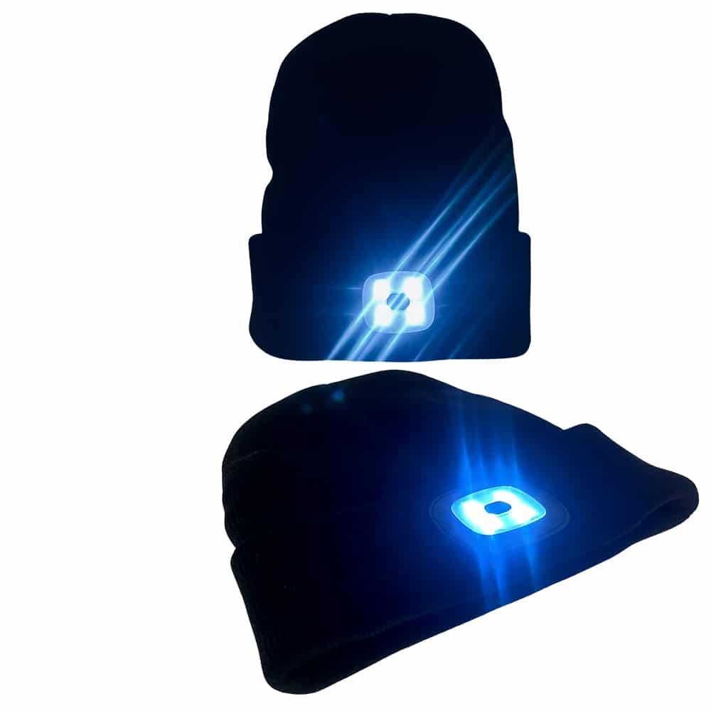 Strickmütze mit LED-Licht - Wiederaufladbar - Einheitsgröße -