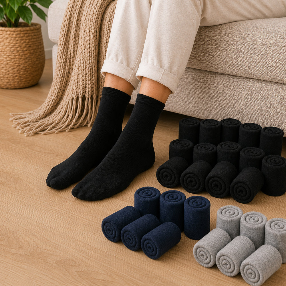 Bequeme Socken im 12er-Pack – weiche Alltagssocken in Größe 40–46