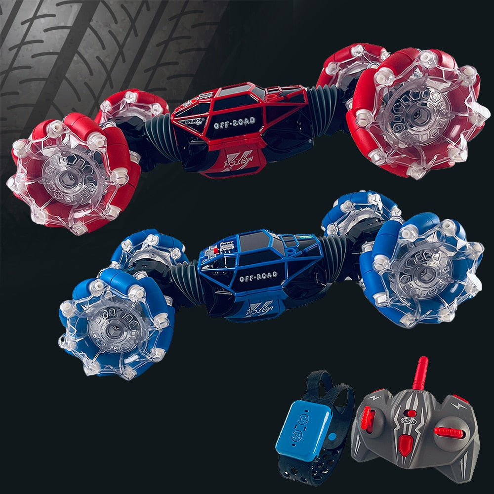 Ferngesteuertes Stunt-Auto - Steuern Sie das Auto mit Ihrer Hand - Blau oder Rot -