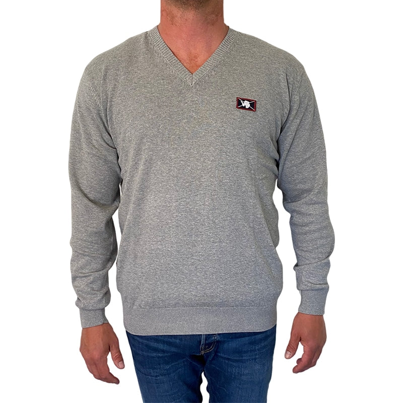 Sweatshirt Wilford Knit von Vinson Camp in Grau Melange