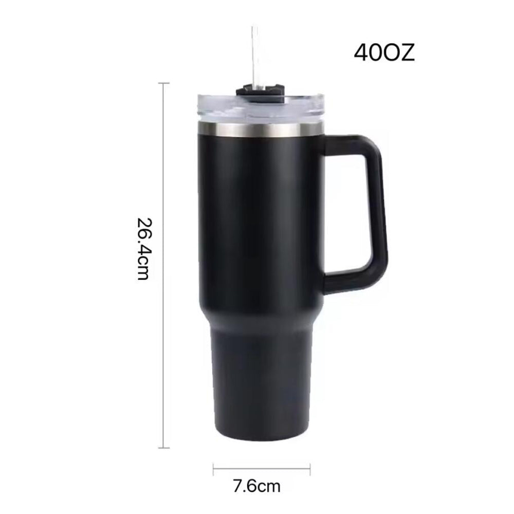Tumbler Thermobecher 1200 ml mit Griff, Deckel und Strohhalm