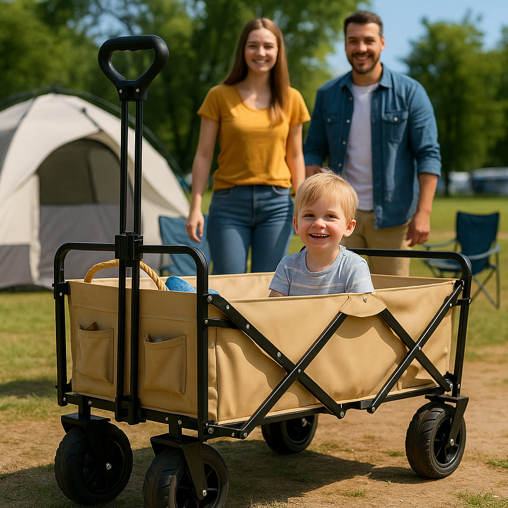 Bollerwagen, großes Modell - klappbar - für jedes Gelände