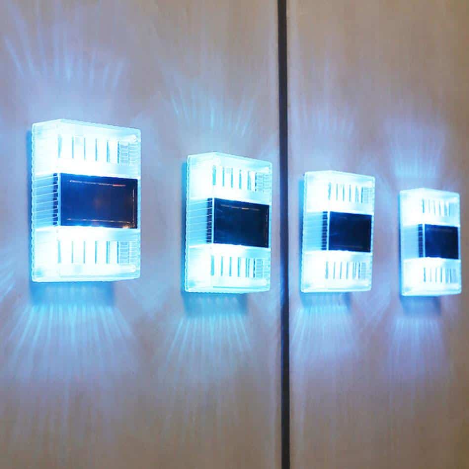 LED-Solarzellen-Wandleuchte (transparent)