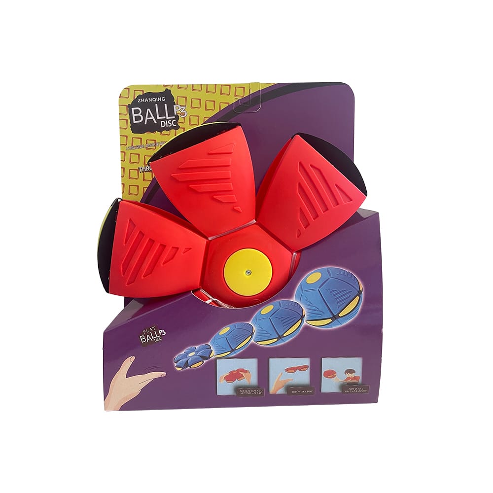 Frisbee-/UFO-Ball – lustiger, formverändernder Ball – Rot oder Blau
