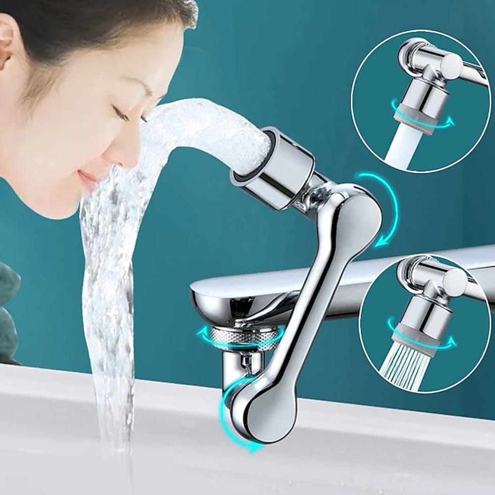 Wasserhahnverlängerung – 1080° drehbar – 2 Strahlfunktionen
