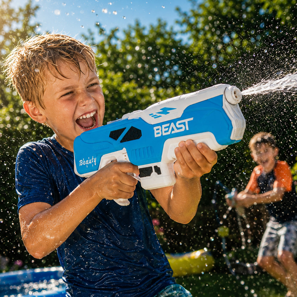 Elektrische Wasserpistole – BEAST Beauty – Kraftvolle Wasser-Action im Mega-Format!
