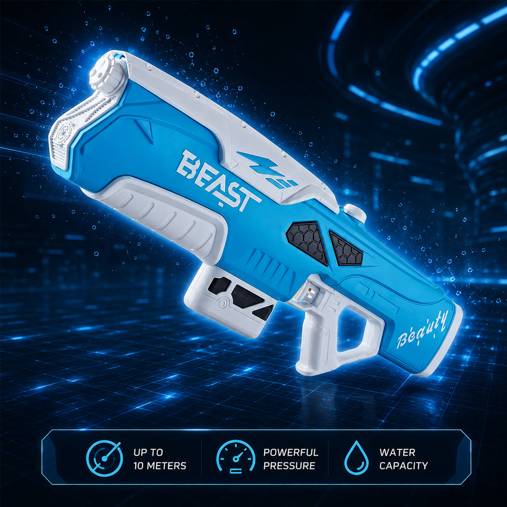 Elektrische Wasserpistole – BEAST Beauty – Kraftvolle Wasser-Action im Mega-Format!