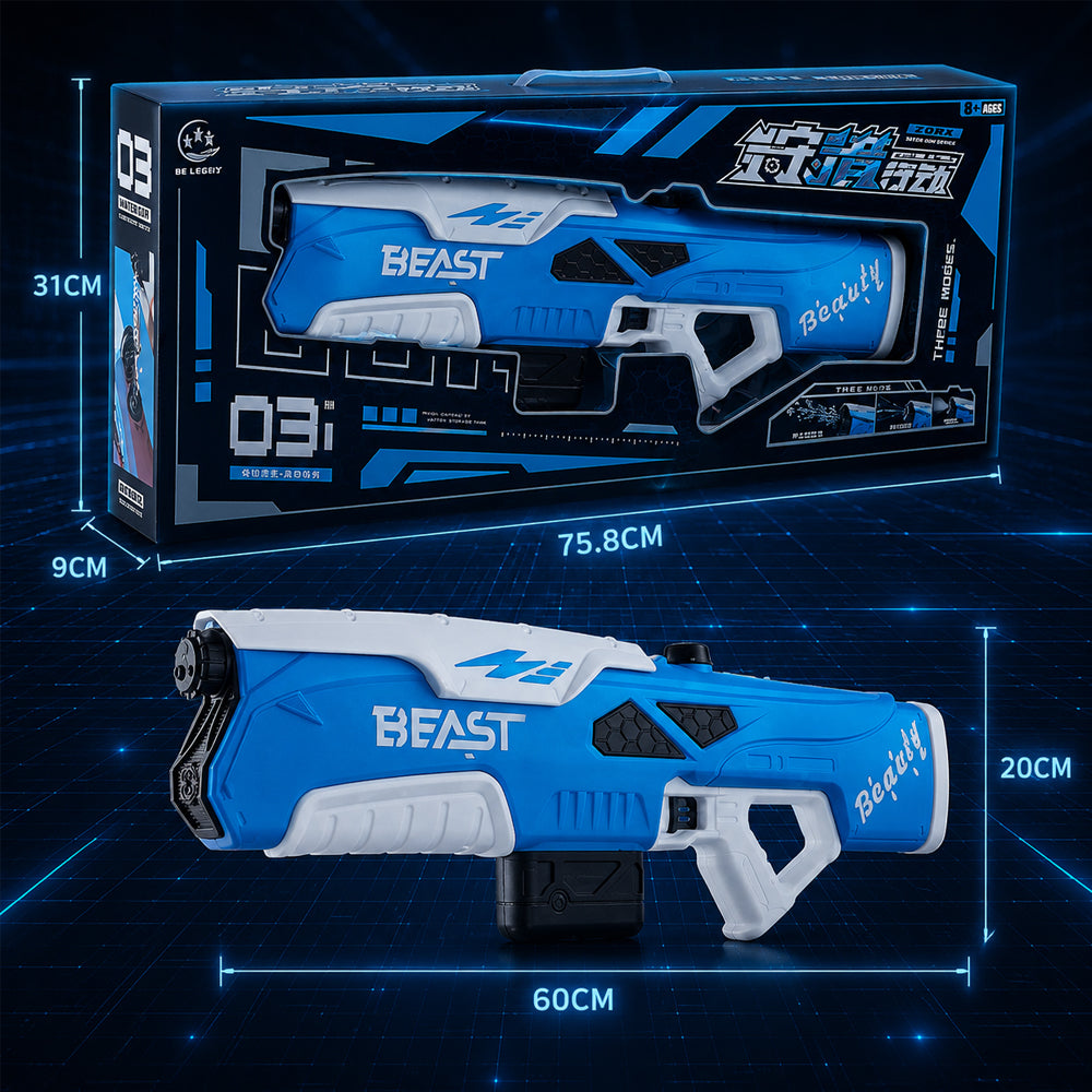 Elektrische Wasserpistole – BEAST Beauty – Kraftvolle Wasser-Action im Mega-Format!