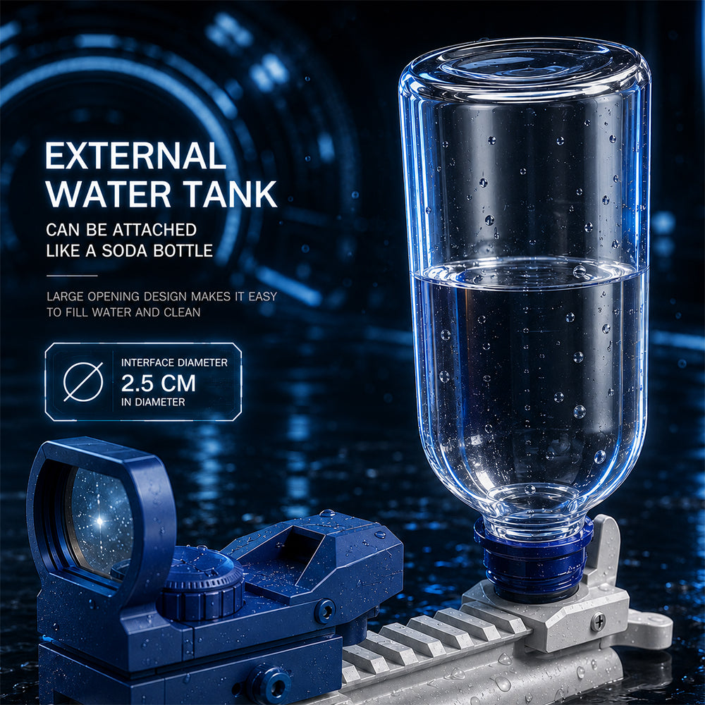 Elektrische Wasserpistole M146 – Modell Blau mit Zielfernrohr & 500 ml Wassertank