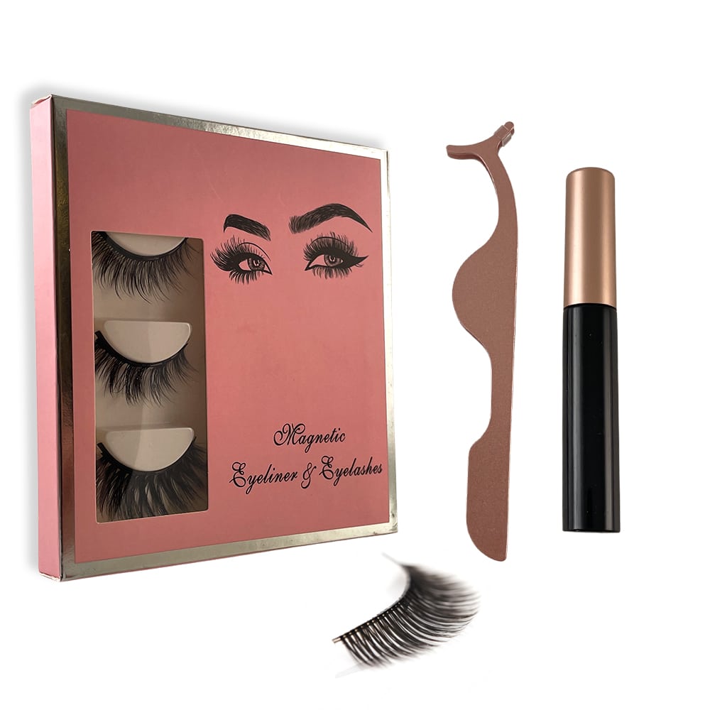 Magnetisches Wimpernset - 3 Paar - wiederverwendbar -