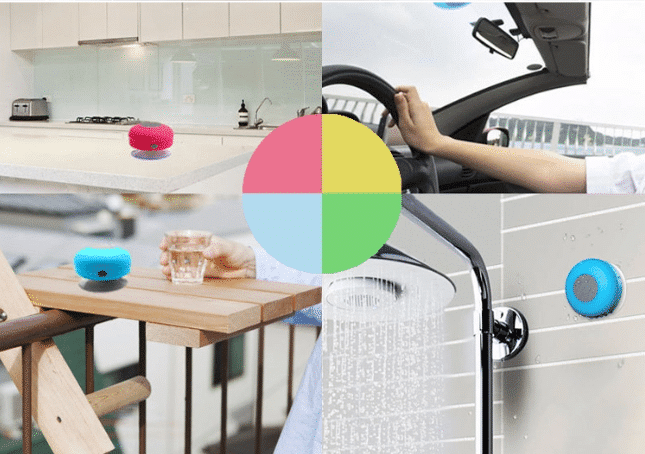 Wasserdichter Bluetooth-Lautsprecher mit Saugnapf für die Badewanne etc.