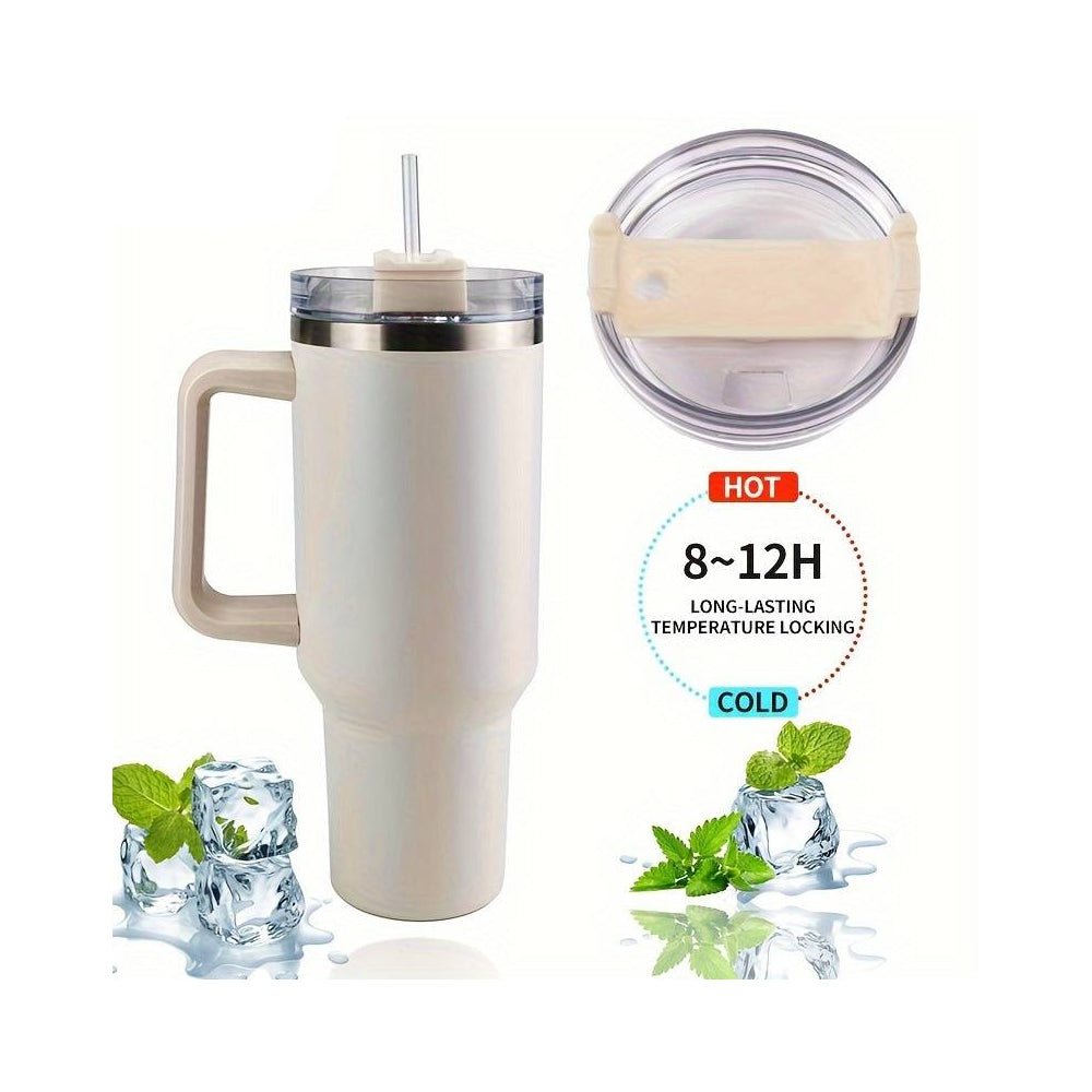 Tumbler Thermobecher 1200 ml mit Griff, Deckel und Strohhalm