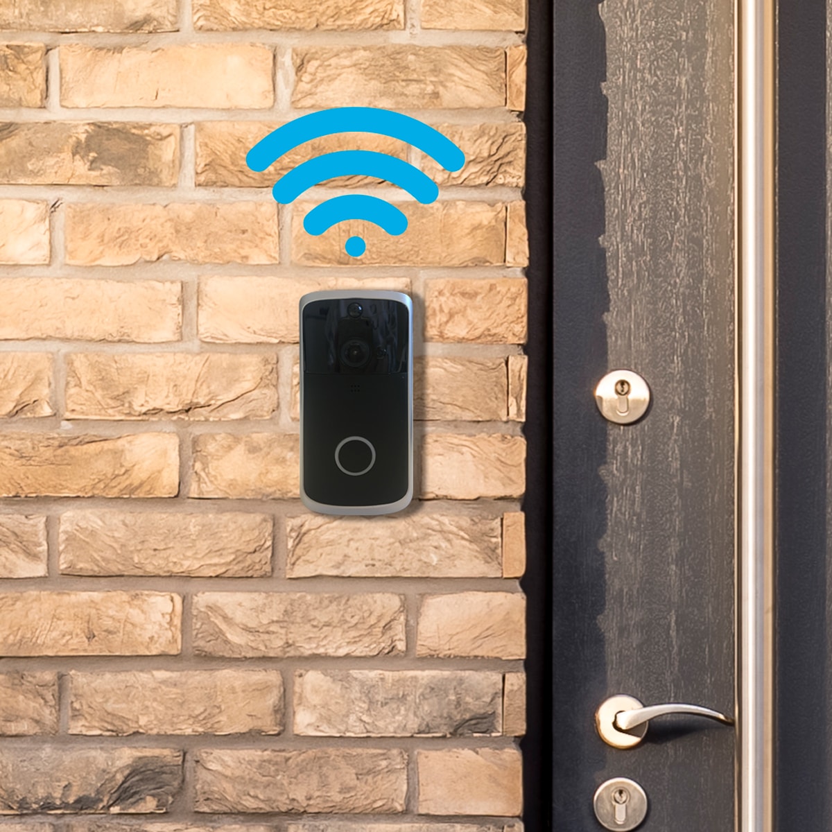 Batteriebetriebene WiFi Türklingel mit Nachtkamera und Mikrofon/Lautsprecher