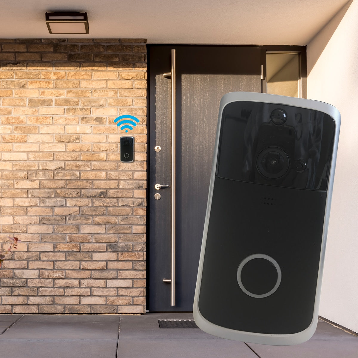 Batteriebetriebene WiFi Türklingel mit Nachtkamera und Mikrofon/Lautsprecher