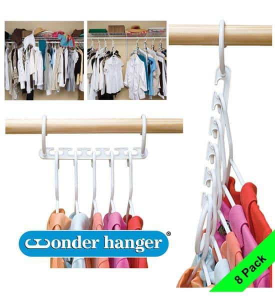 Kleiderbügel-Organizer für 40 Kleidungsteile (Wonder Hanger - 8 Stück in jeder Packung)