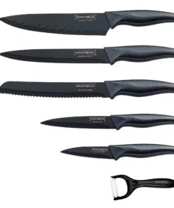 Messerset von Royalty Line ( 5 Teile - rostfrei - schwarz)