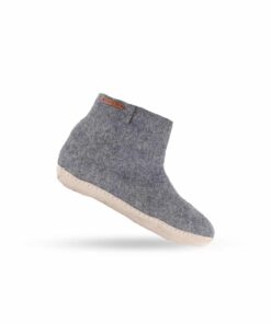 Stiefel aus Wolle (100% reine Wolle) - Modell Denim mit Ledersohle